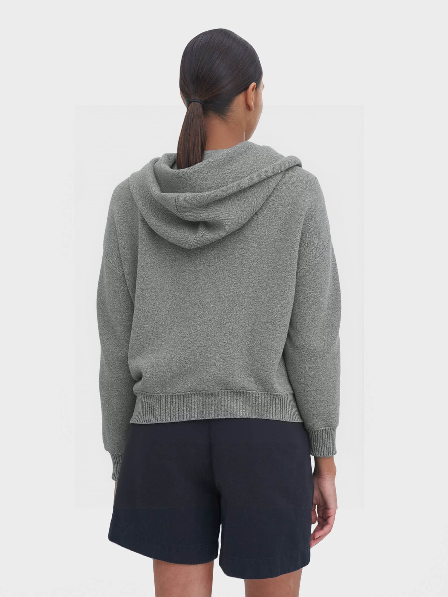 Grey Knit Hoodie