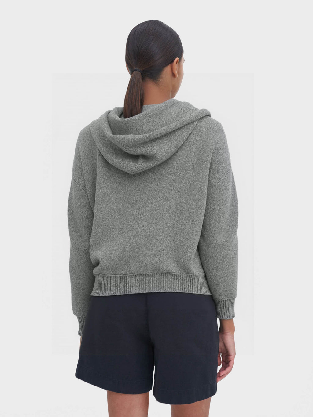 Grey Knit Hoodie