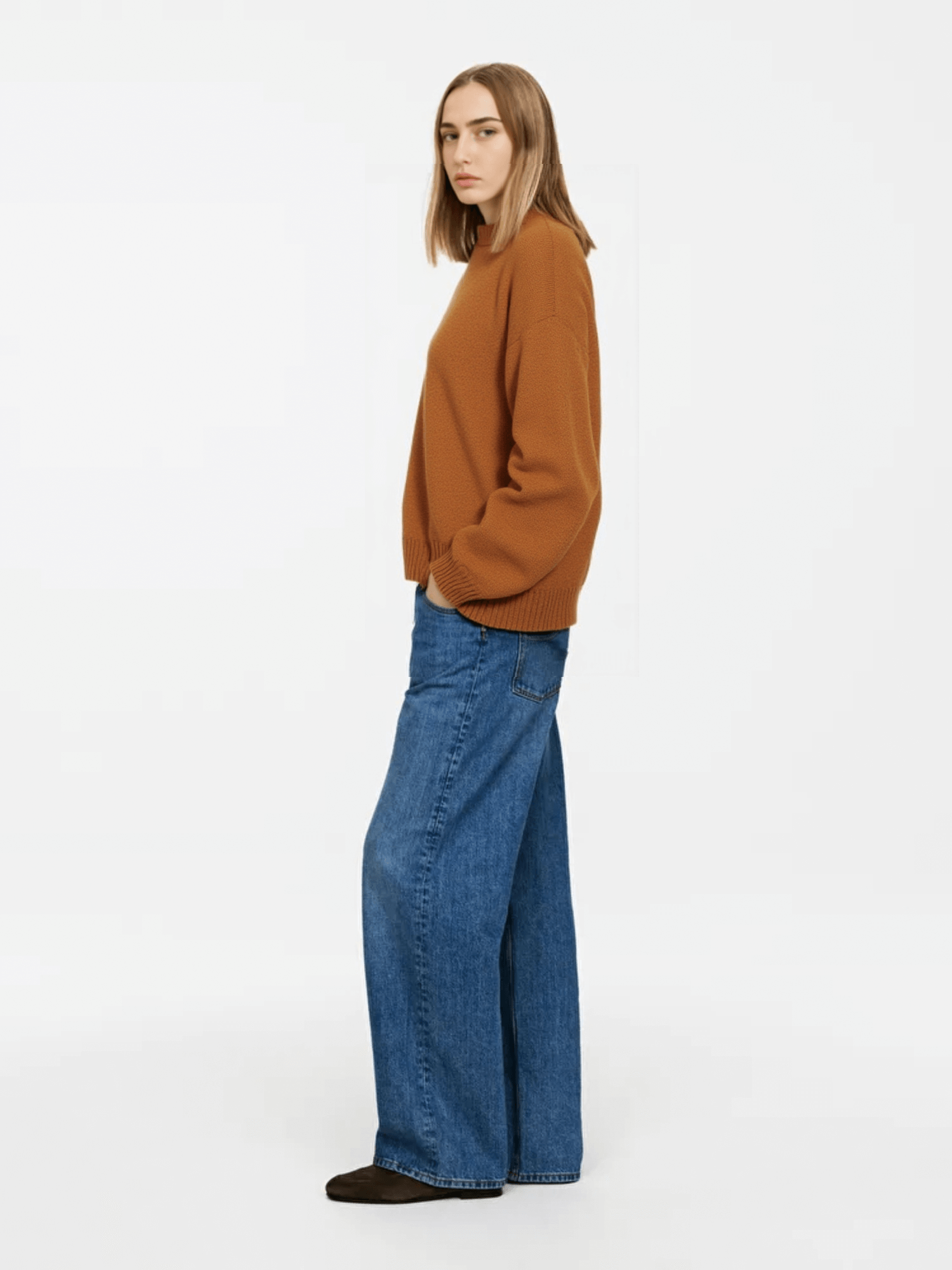 Brown Oversized Knit Sweater