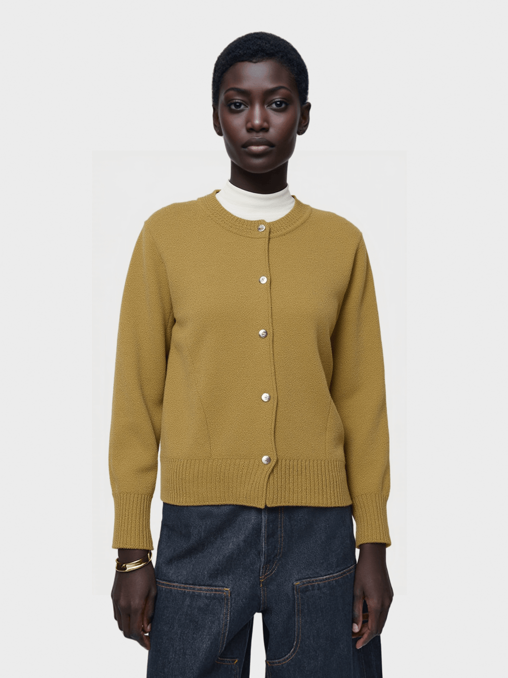 Mustard Yellow Knit Cardigan