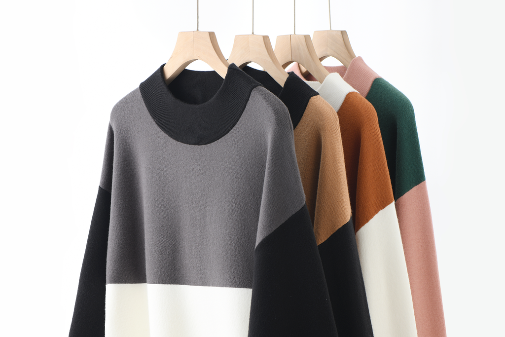 Women's Striped Knit Pullover Sweater, Wide Neck Casual Top